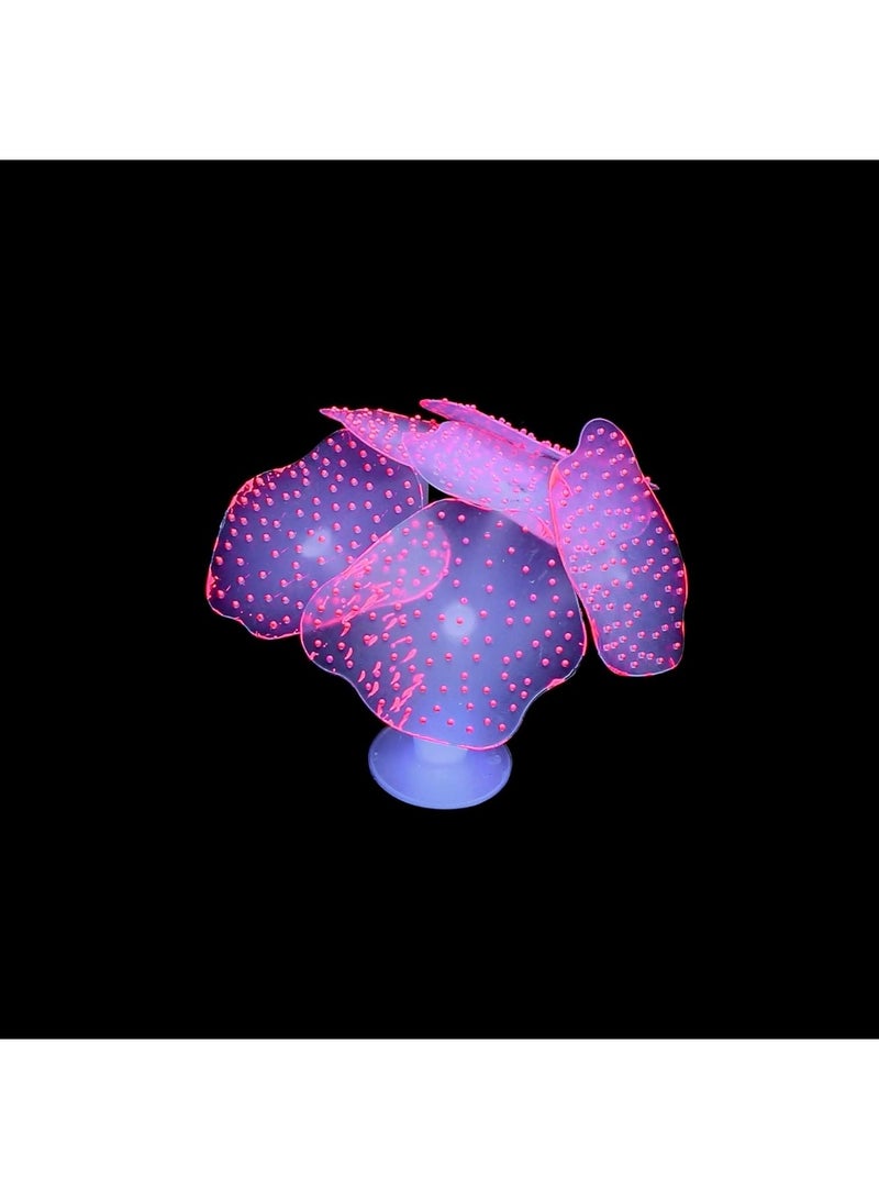4 Pack Aquarium Decorations Coral Reef  Mushroom Anemone Simulation Coral Plant  Effect Silicone for Fish Tank Decorations - Image 4